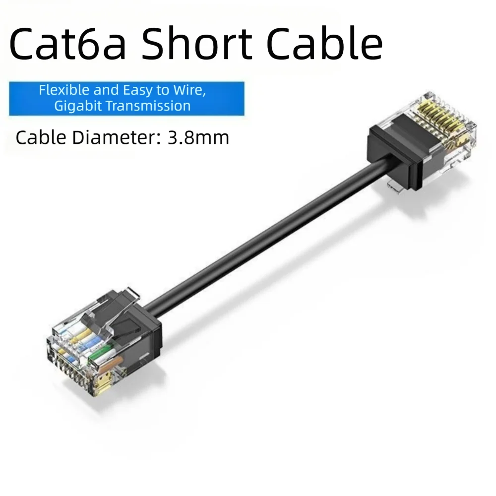 10pcs New 10Gbps CAT6a Ethernet Cable 550MHz 28AWG UTP Patch Cable Super Light Slim LAN Network Cord Laptop Use