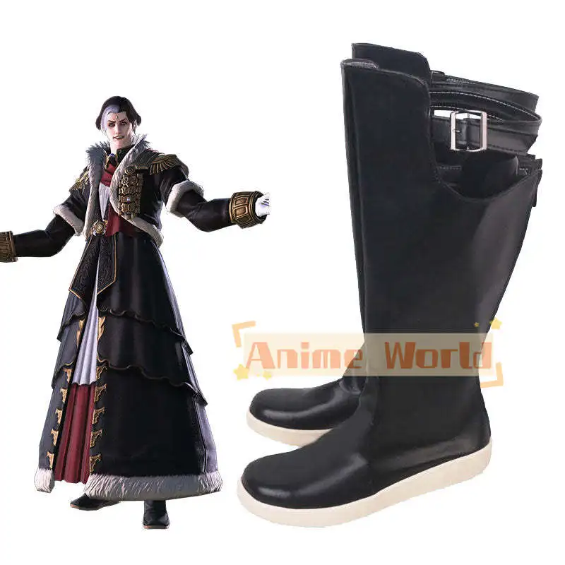 Final Fantasy XIV FF14 Emet-Selch Hades Solus Zos Galvus Shoes Cosplay Boots Halloween Carnival Boot Custom Made