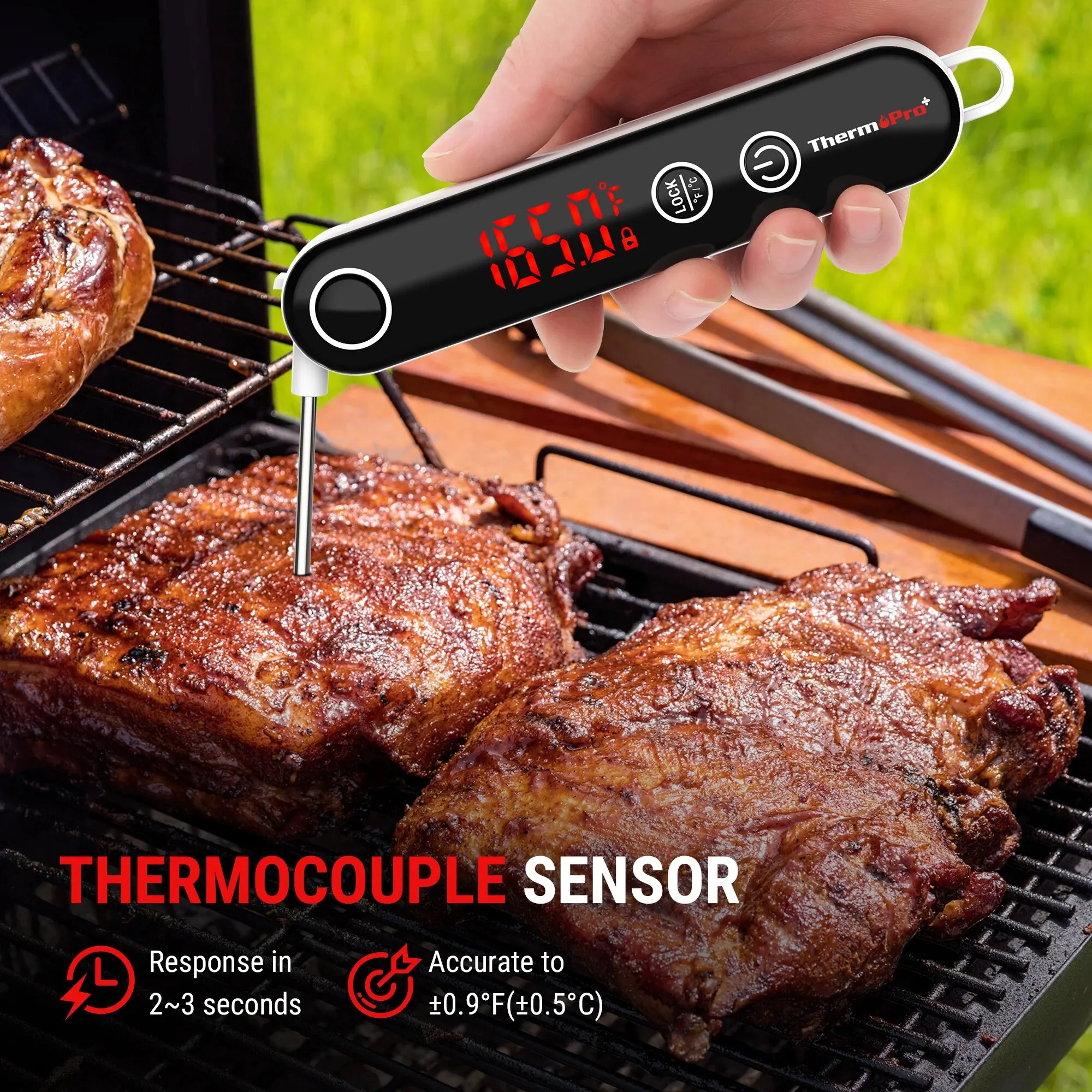 ThermoPro TP18 Fast Instant Read Digital Food Thermocouple Thermometer with Touchable Button For Meat BBQ Cooking