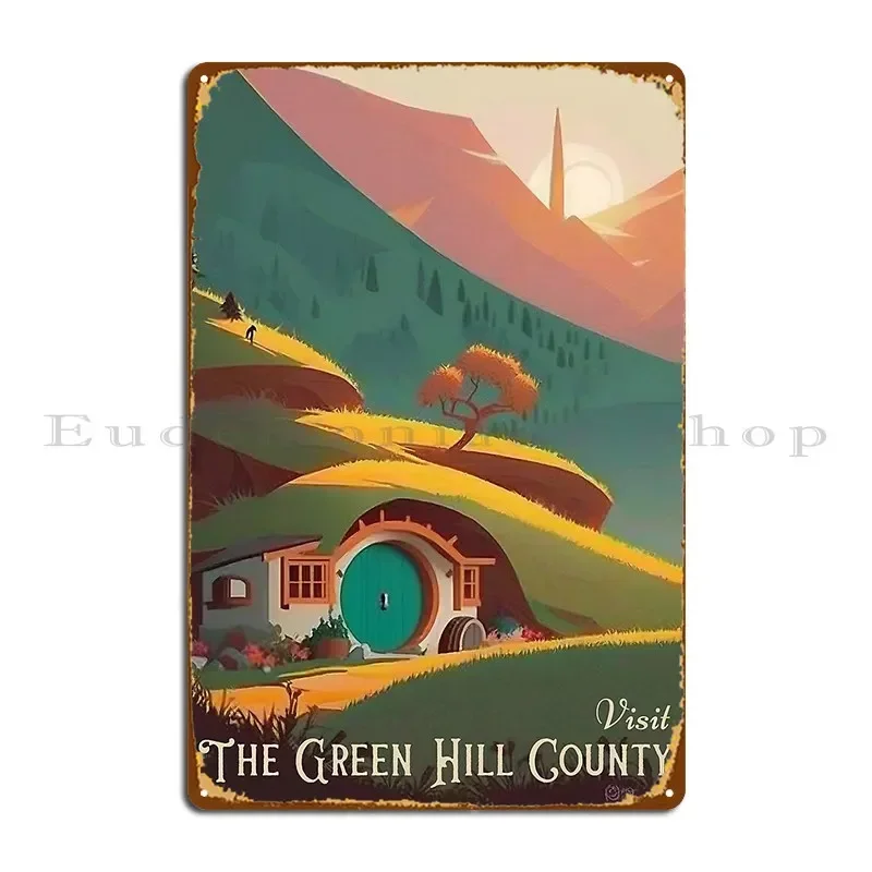Visit The Green Hill County Travel Poster Fantasy Funny Metal Plaque Poster Rusty Create Garage Retro Bar Tin Sign Poster