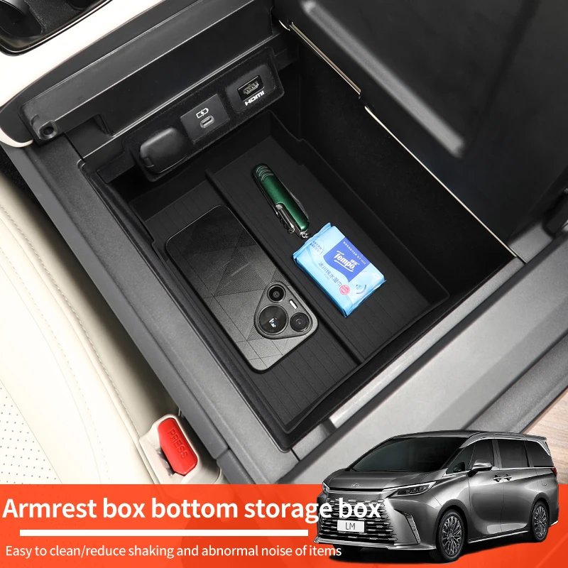 

For 2023-25 Lexus LM350h500h Interior modification accessories Silicone central control water cup armrest storage box