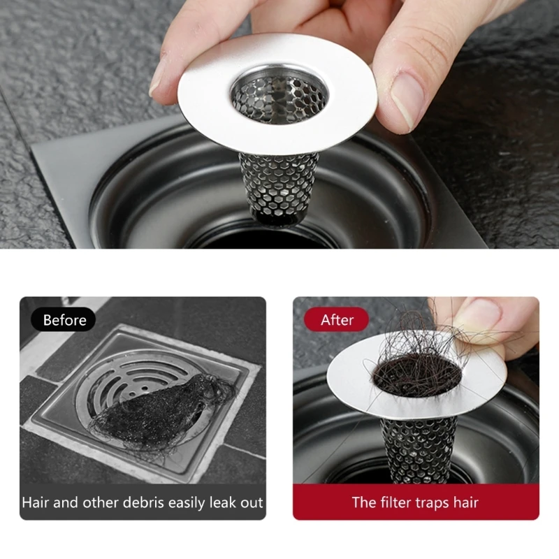 Innovative Sink Filter with Removable Basket Practical Drain Filter for Bathroom B03D