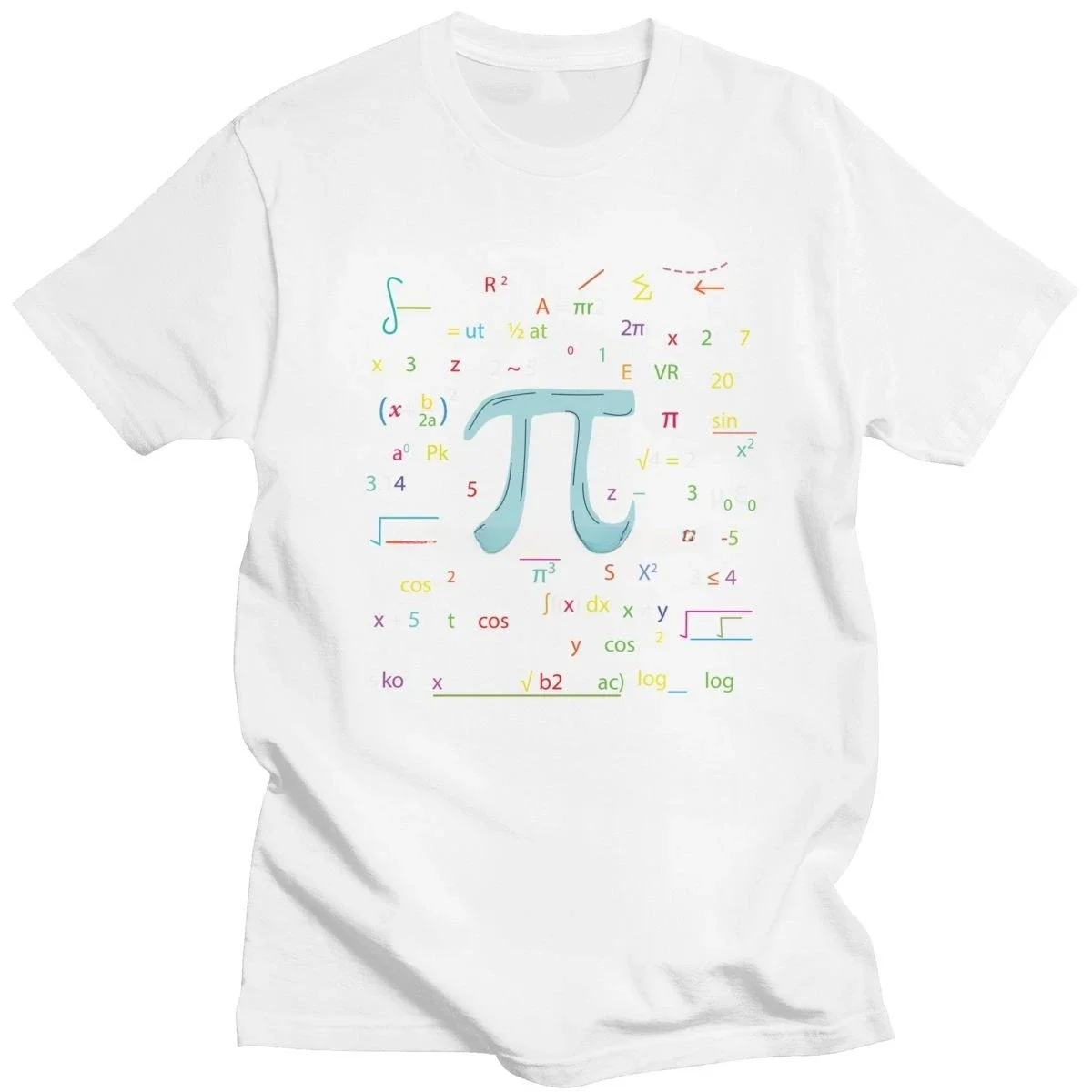 Funny Casual Algebra Math Lover Tee Shirt Clothing Trendy Mens Pi Circle Diyi Formulas T-Shirt Short Sleeves Geek Nerd Tshirt