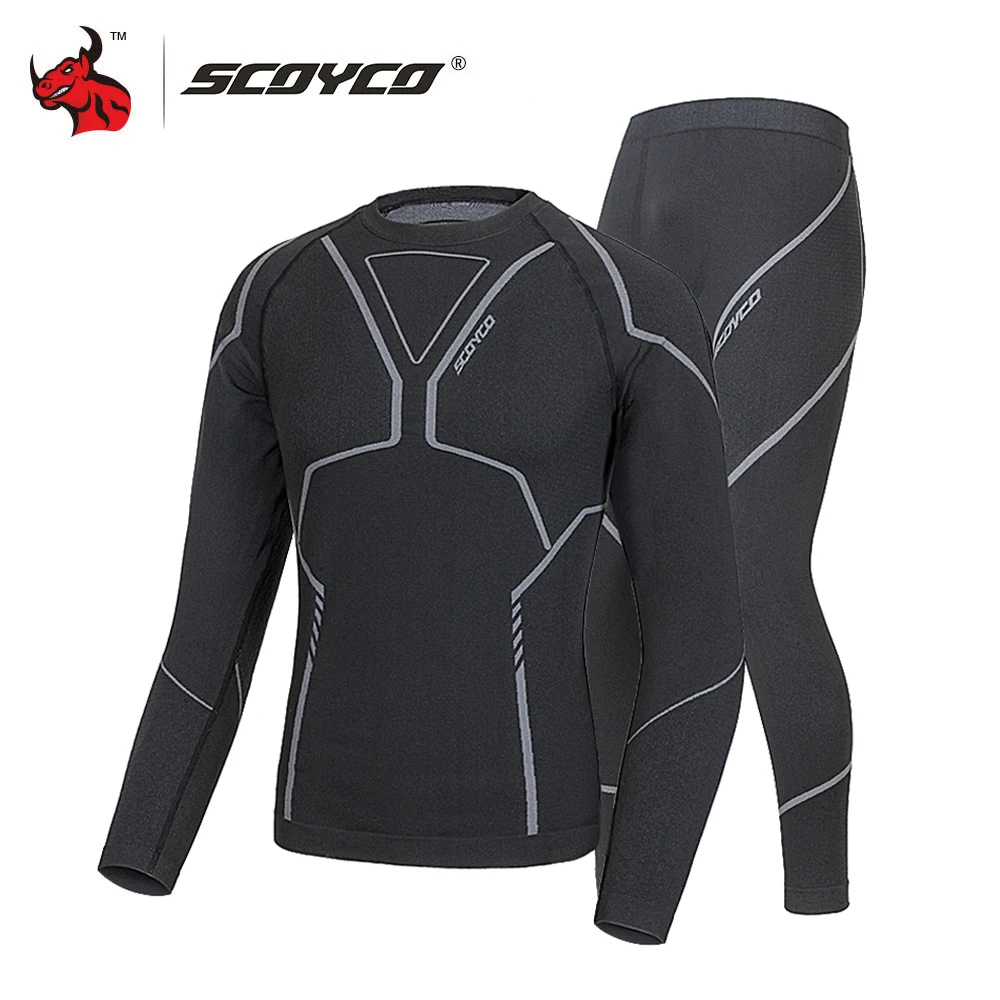 SCOYCO Keep Warm Motorcycle Set Perspiration And Quick Drying Motorcycle Jacket Motorcycle Riding Heating Underwear Breathable