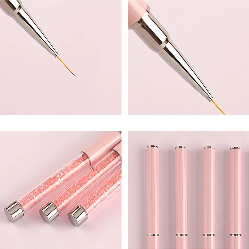 6pcs Line Nail Art Brush Manicure Tools Lines Stripe Flower Painting Drawing Liner Pen Nail Brush