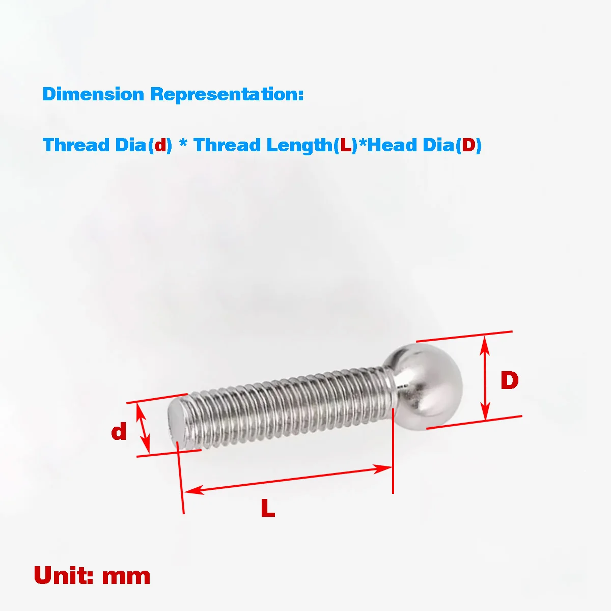 

304 Stainless Steel Ball Head Screw