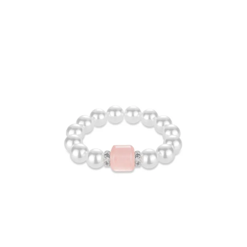 ZOCA New Shiny Crystal Pink Natural Freshwater Pearl 925 Sterling Silver Female Jewelry Set Necklace Earrings Bracelet For Women image 3