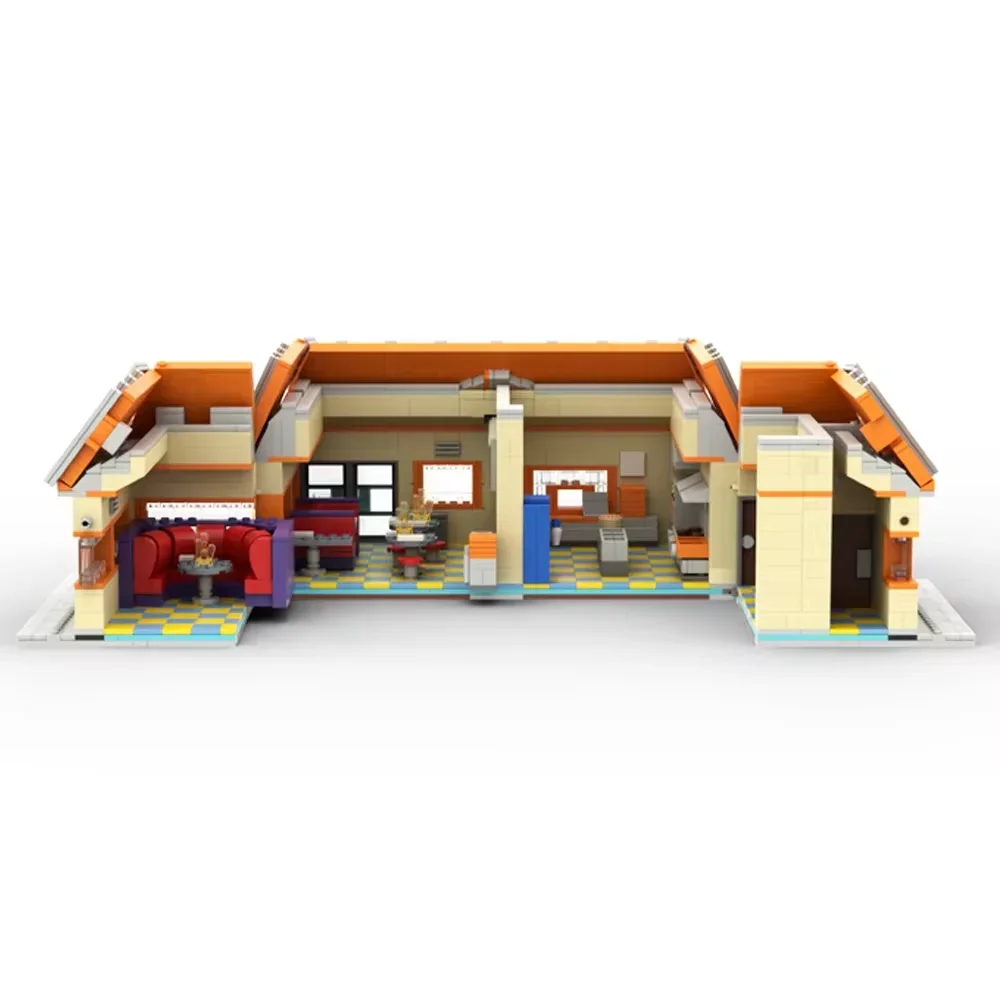 

MOC The Krusty Burger Model Bricks Burger Shop Modular Springfield