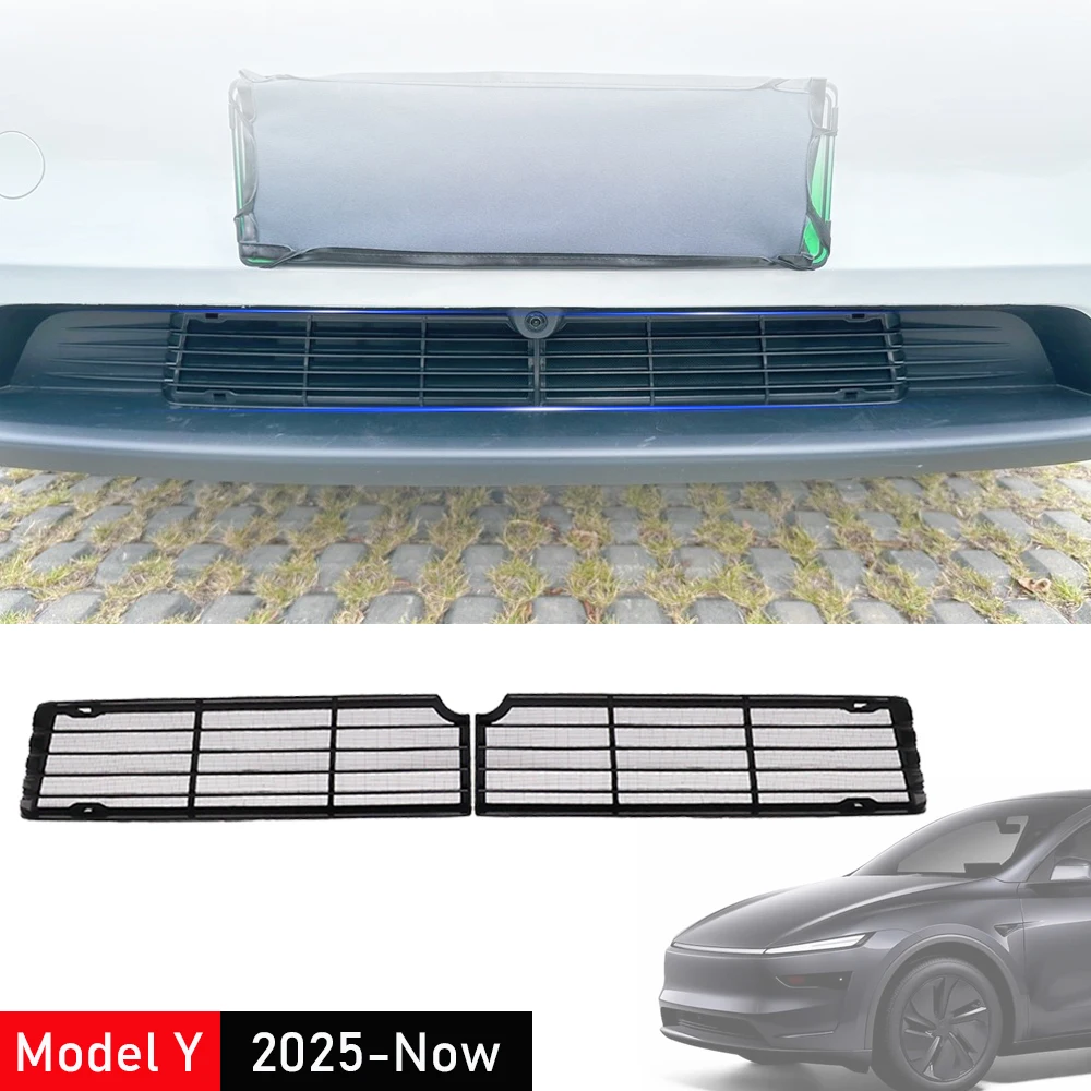 

Передняя решетка для Tesla Model Y Juniper 2026 2025, сетчатая решетка, вставки, вентиляционная крышка воздухозаборника с аксессуарами для защиты от насекомых