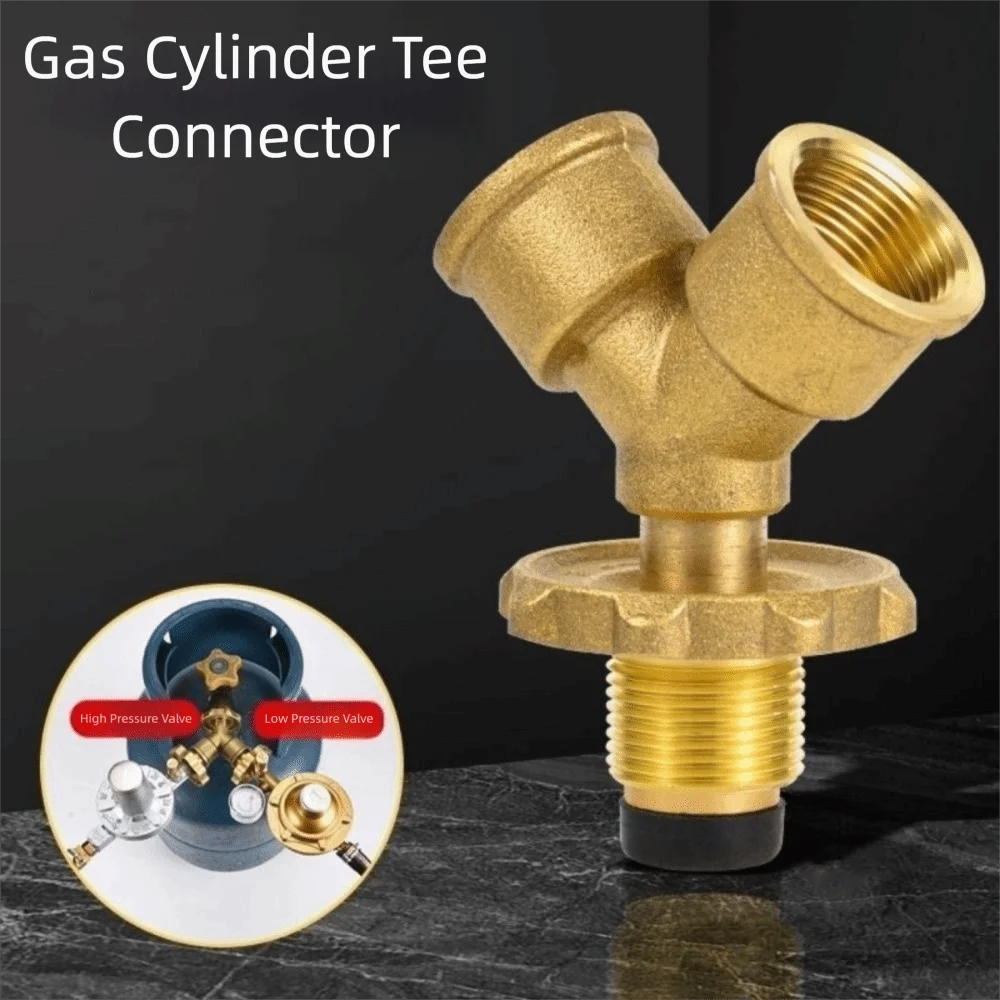 Brass Valve Fittings 4-point Y-shaped Gas Splitter Adapter stress relief Fire stove diversion Gas tap changer Liquefied gas tank