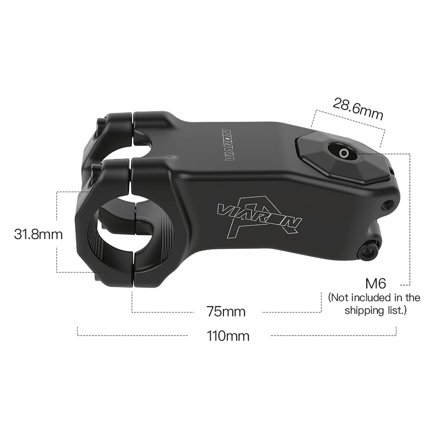 VIARON الطريق دراجة الجذعية 75 مللي متر طول سبائك الألومنيوم مزورة جذع دراجة-15 درجة 28.6 مللي متر دراجة شوكة القطر #2