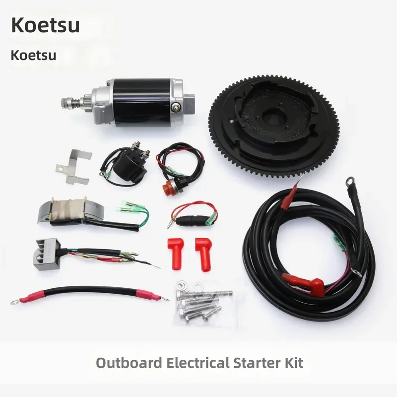 Electric Start Kit for Yamaha Outboard Motor 2 Stroke 4 Stroke 15HP 20HP 30HP 40HP Engine Conversion Accessories Boat Parts
