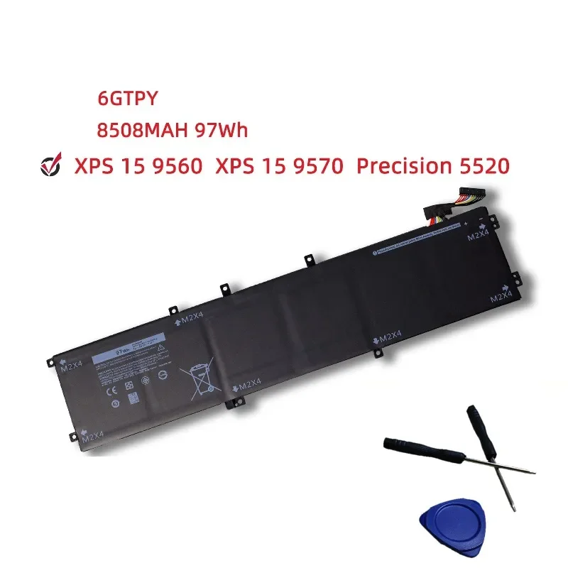 6GTPY Battery For Dell XPS 15 9550 9560 Precision M5510 M5520 97Wh 11.4V CE FCC RoHS