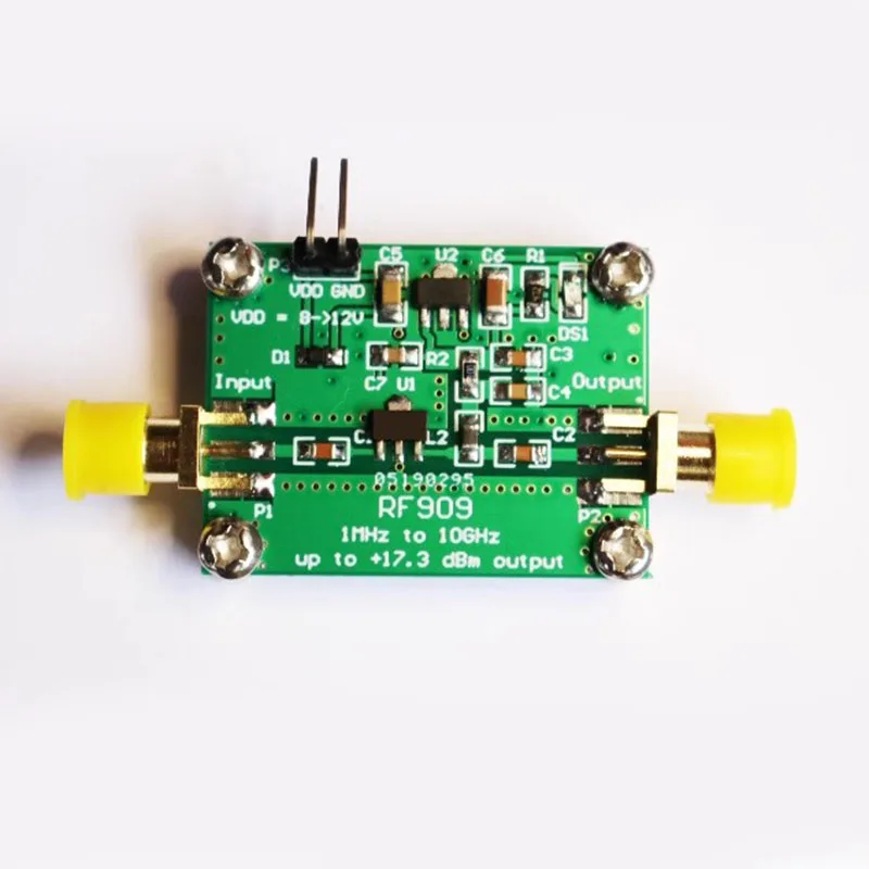 

RF909 1MHz~10GHz RF signal amplifier 17.3dBm