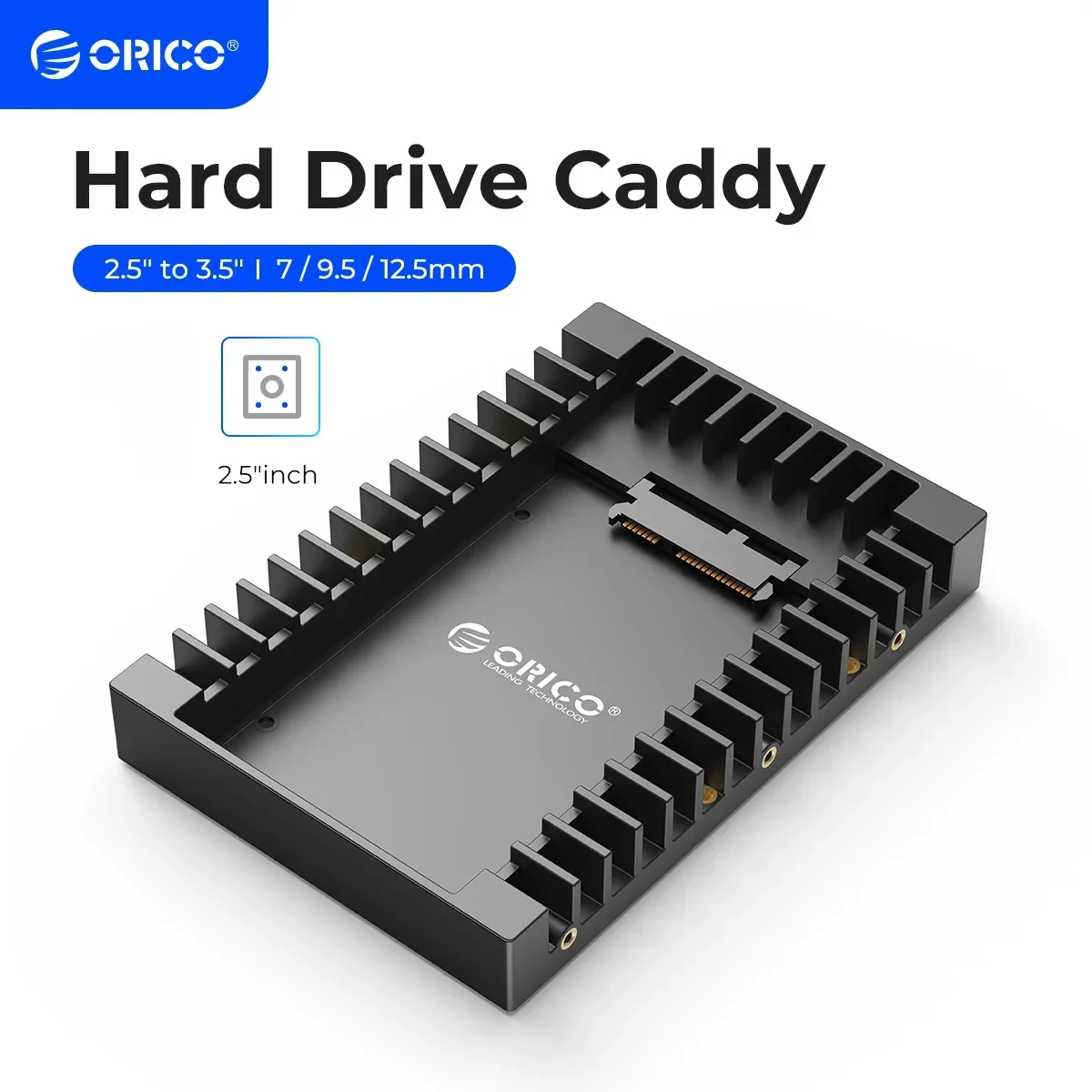

ORICO 2.5" to 3.5" inch Hard Drive Caddy Support SATA 3.0 Support 7 / 9.5 / 12.5mm 2.5" SATA HDD and SSD Computer Accessories