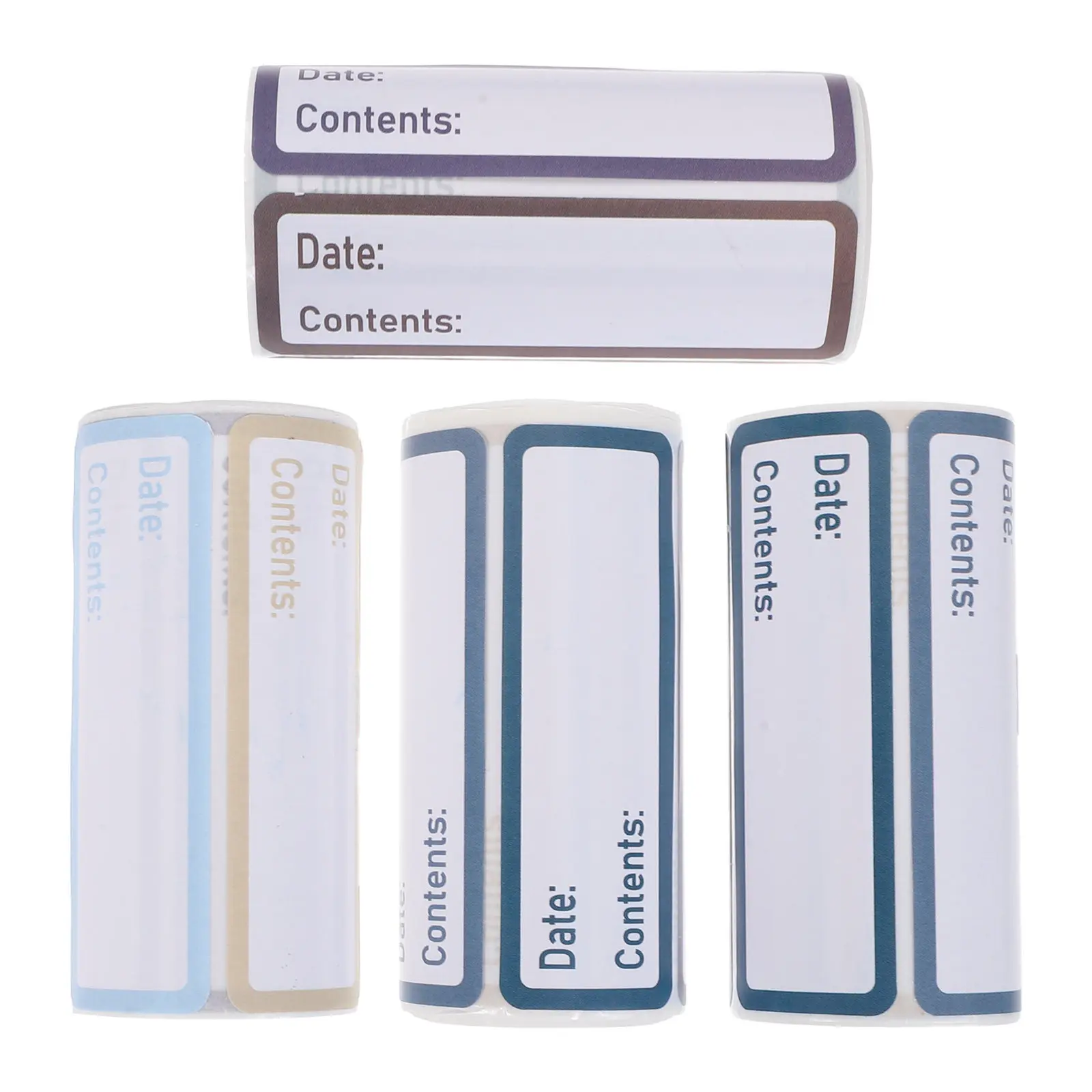 500Pcs Pantry Organization Labels Removable Self Adhesive Rectangular Food Date Stickers Water Oil Tear Resistant Freezer Fridge