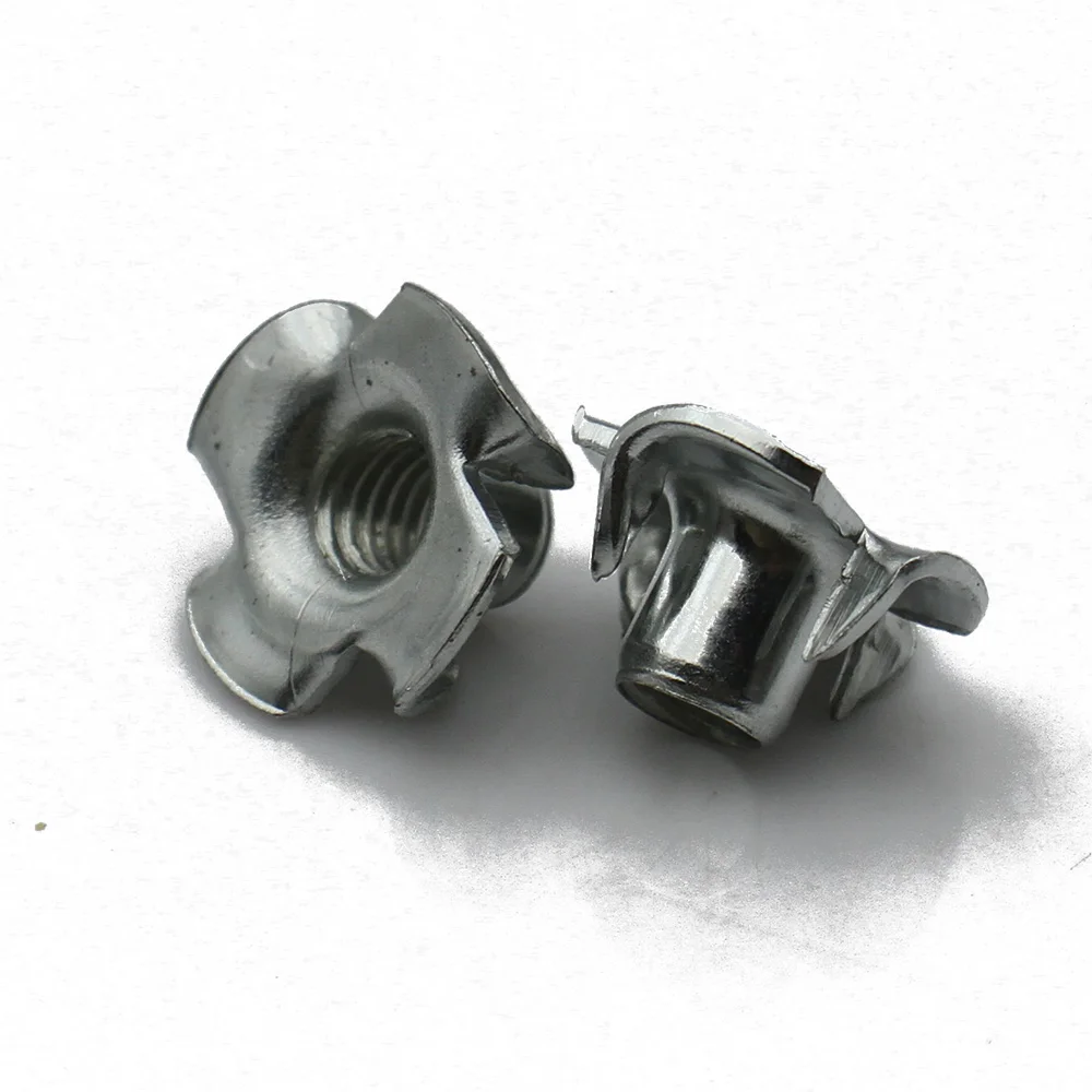 50pcs Four-claw nut Blind Tee Nuts with Prongs for Speaker & Furniture M3-M10