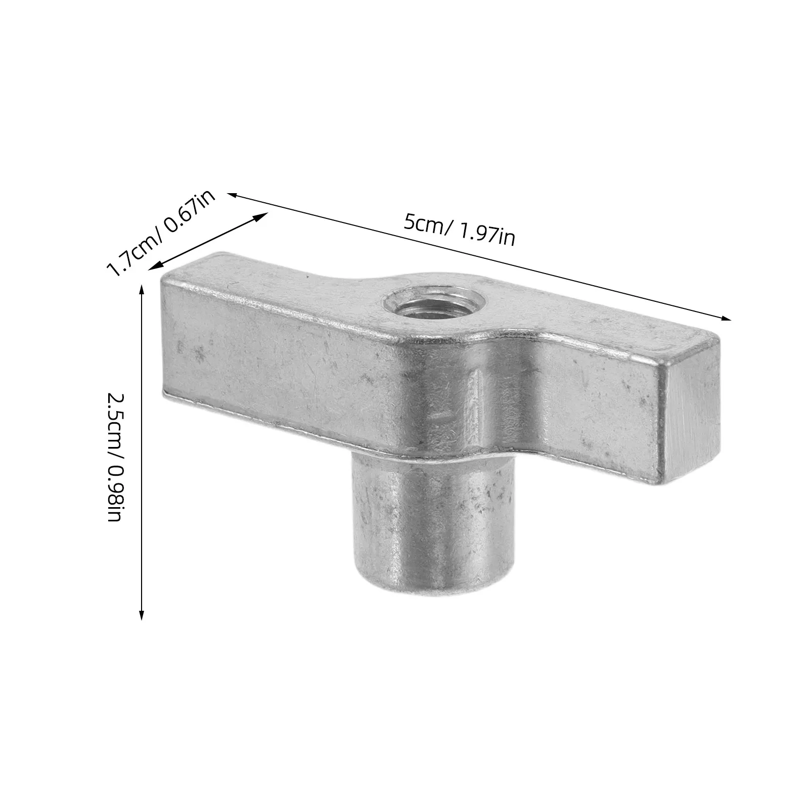 2pcs M8 Wing Nut Through Hole T Knobs Hand Screw Hand Twist Stage Light Mount Handle Nut for Lighting Equipment Rigging
