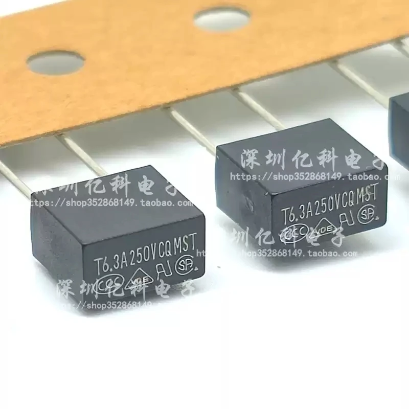 10pcs T6.3A 250V Taiwan Gongde CQ square fuse tube MST series TE-5 delayed slow melting CQMST