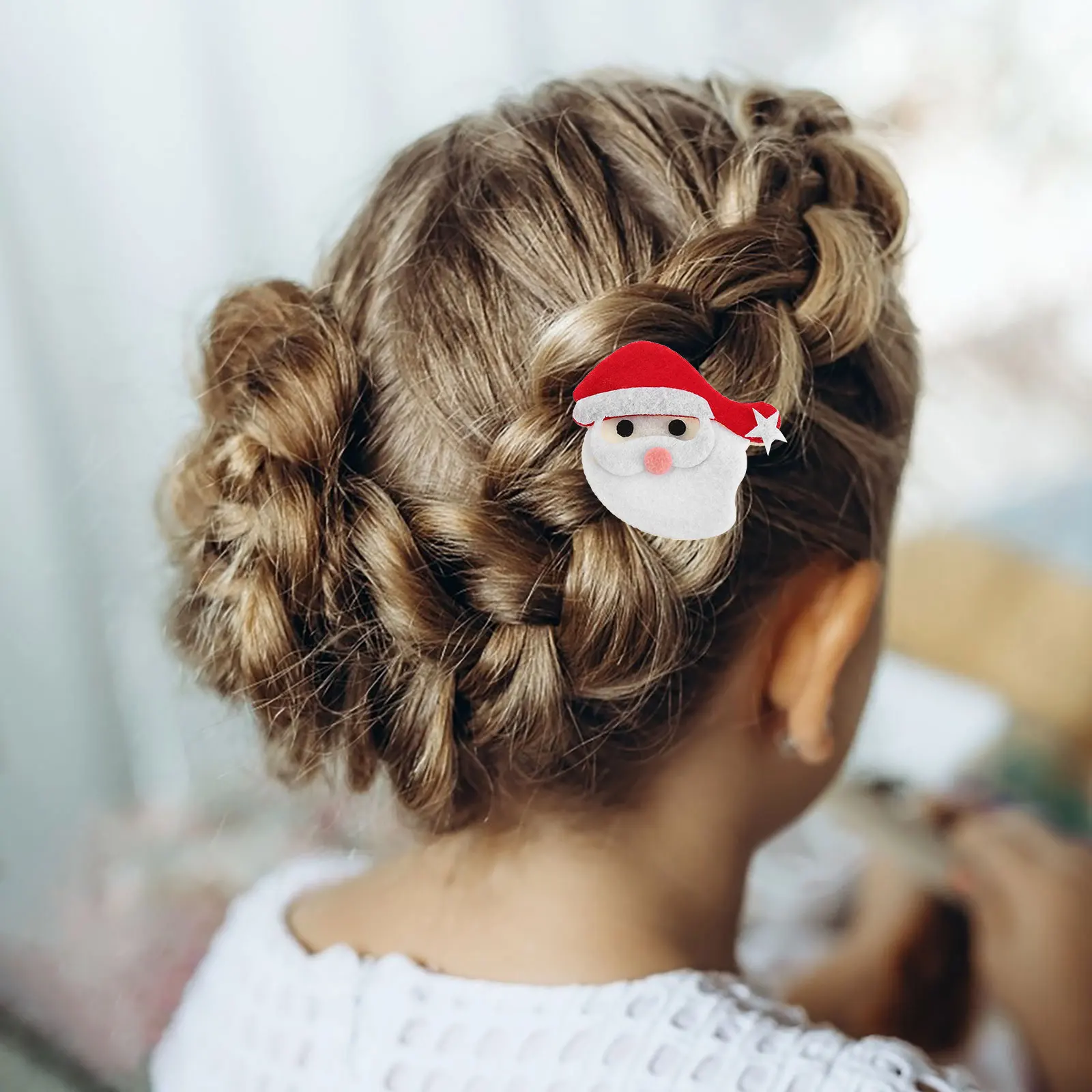 

4 Pcs Hair Clips Women Accessories Barrettes For Party 1# Reindeer 3# Santa Lovely Xmas Headdress Hairpins Party Gifts