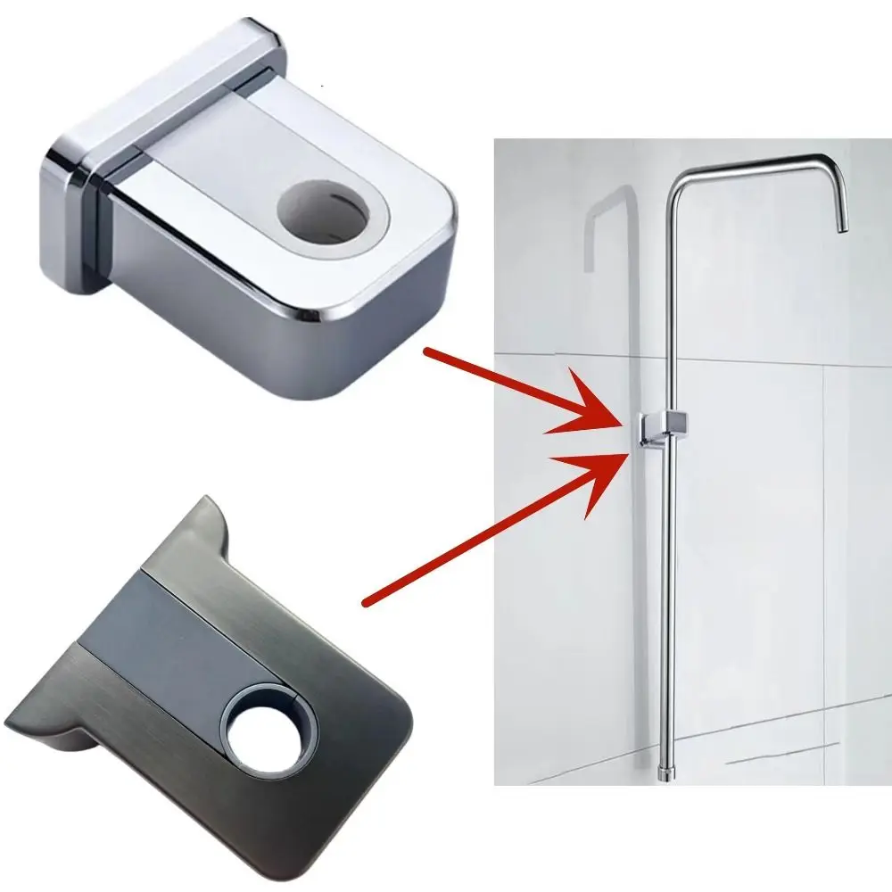 Portable Adjustable Shower Rod Holder Plastic Useful Lift Rod Fixed Base Bath Pipe Bracket Bathroom Accessories