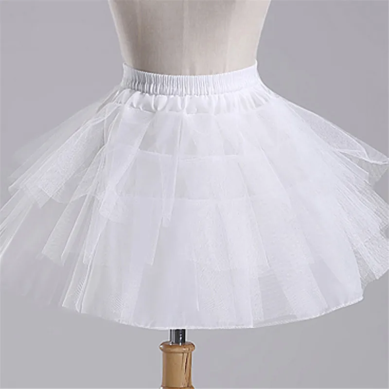 Flower Girls Petticoat Underskirt Cosplay Party Short Dress Jupon Enfant Fille Lolita Ballet Tutu Skirt Enaguas Sottogonna Mini