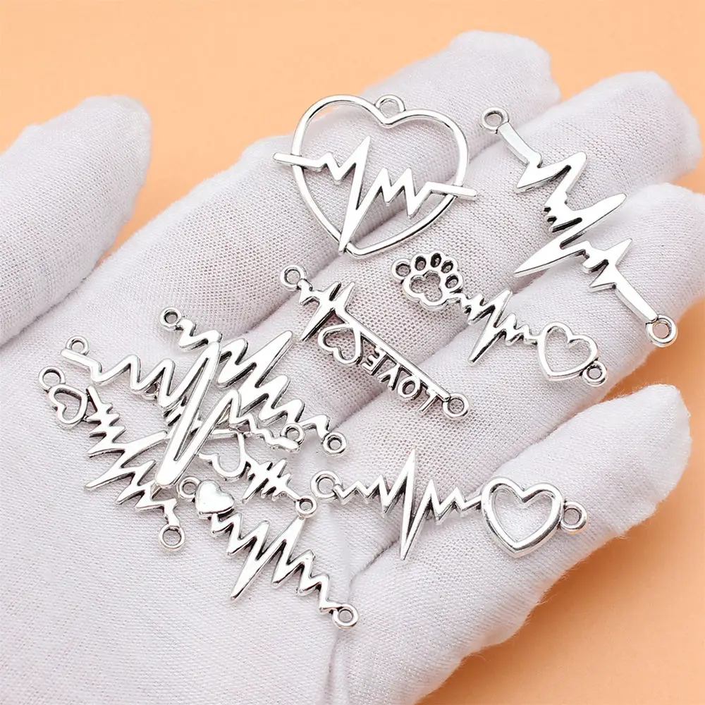 Personalized Angel Heart Wings Mixed Set Charms Pendant Child Jewellery Bulk Decorations
