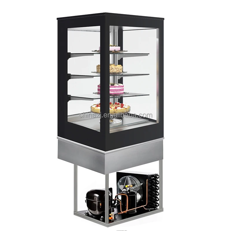 Counter Top Cake Display Showcase Pastry Desk Top Glass Dessert Display Case Fridge Refrigerated Built-in Display Case