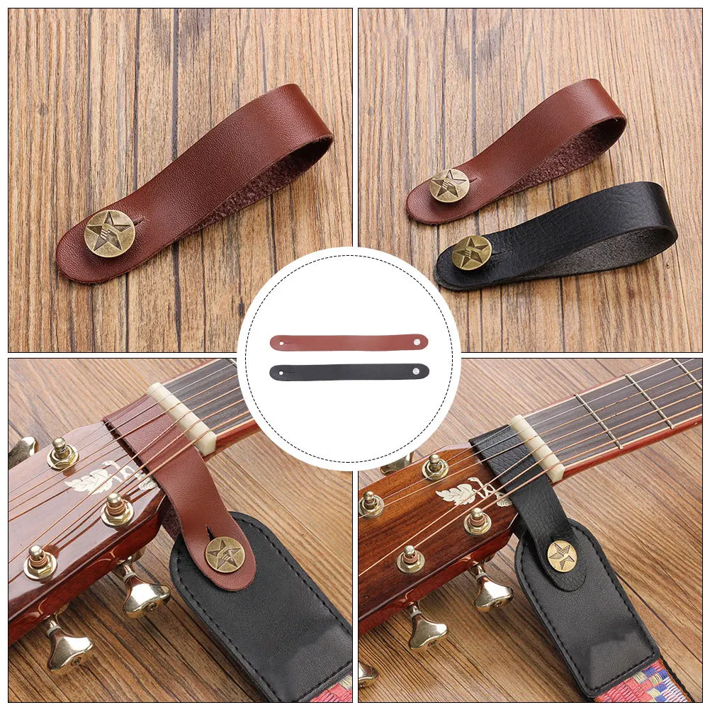 2 قطعة حزام الرقبة الغيتار قسط مقاومة للاهتراء تحديد الفرقة للكهرباء الصوتية باس الغيتار الشعبي غراب الرأس ملحق دائم