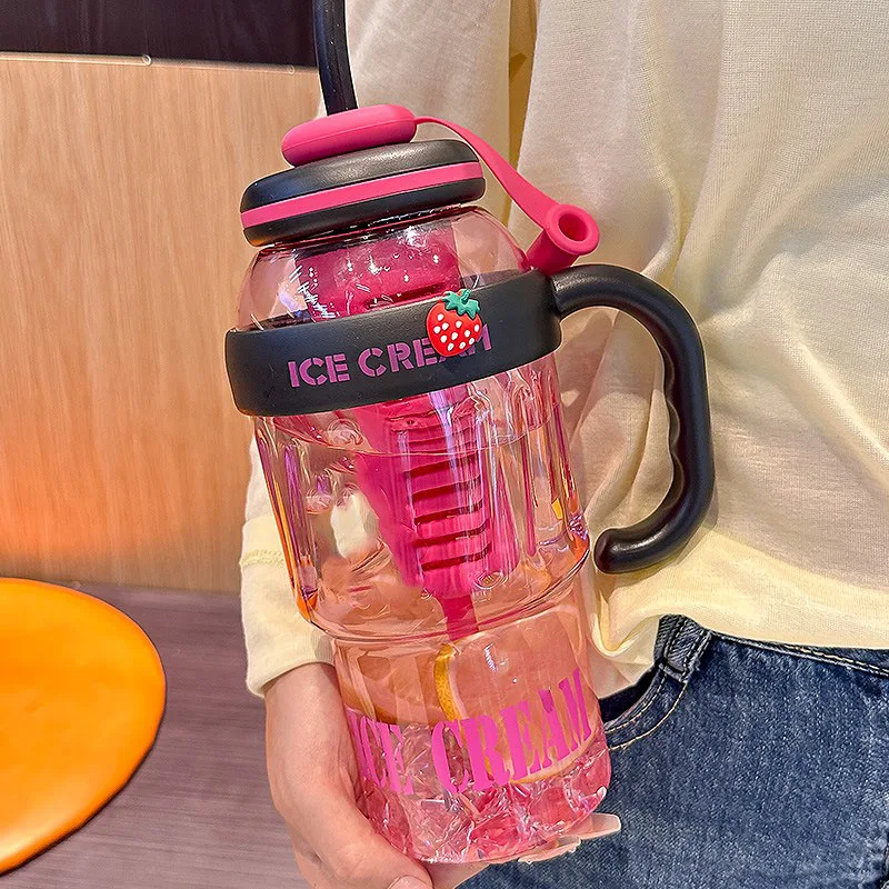 Nueva taza Bingba de gran capacidad de alto valor, taza de agua de oficina para hombres y mujeres de verano, portátil para estudiantes, resistente a altas temperaturas