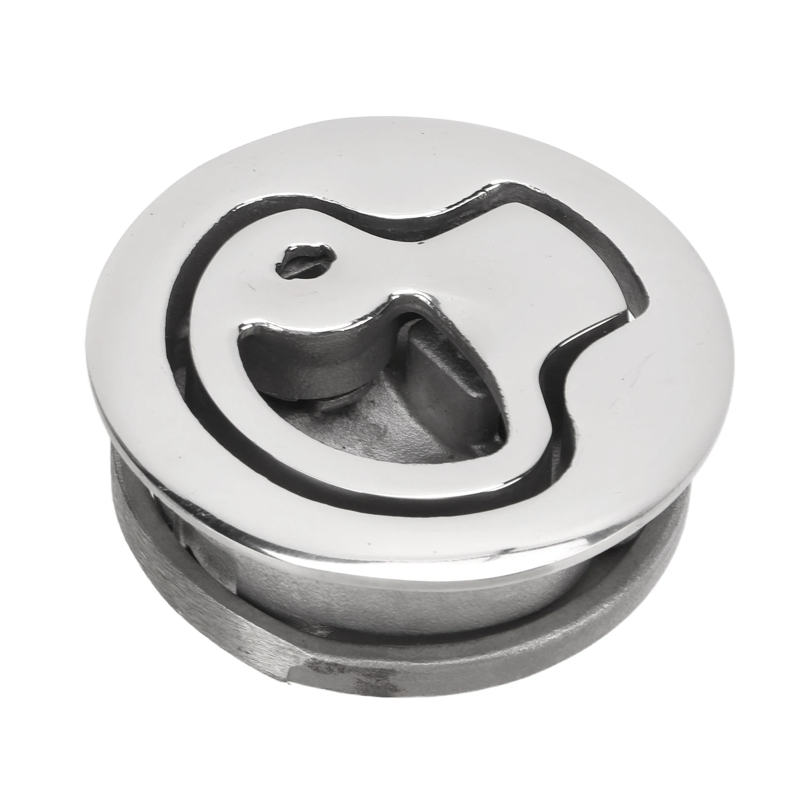 

2in Boat Door Hatch Lock - Round Locking Style, 316 Stainless Steel, Flush Pull, Slam Latch for RV Marine Home - Marine Hardware