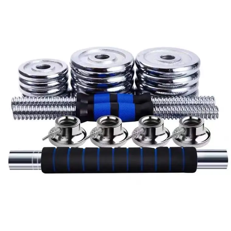 

Dumbbell with A Connecting Rod China Gym Home Used Chrome Baking Adjustable 30kg Fitness Unisex Straight Universal
