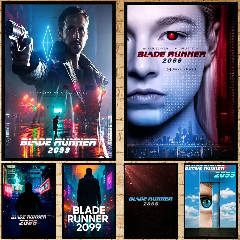 series Blade Runner 2099 Poster Poster HD Waterproof Self-adhesive Art Print Wall Decor for Bedroom Living Room Gift