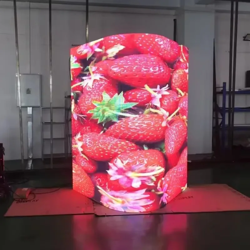Modular Dynamic LED Advertising Screen System Soft Splicable Display For Station Indoor Commercial Space Installation