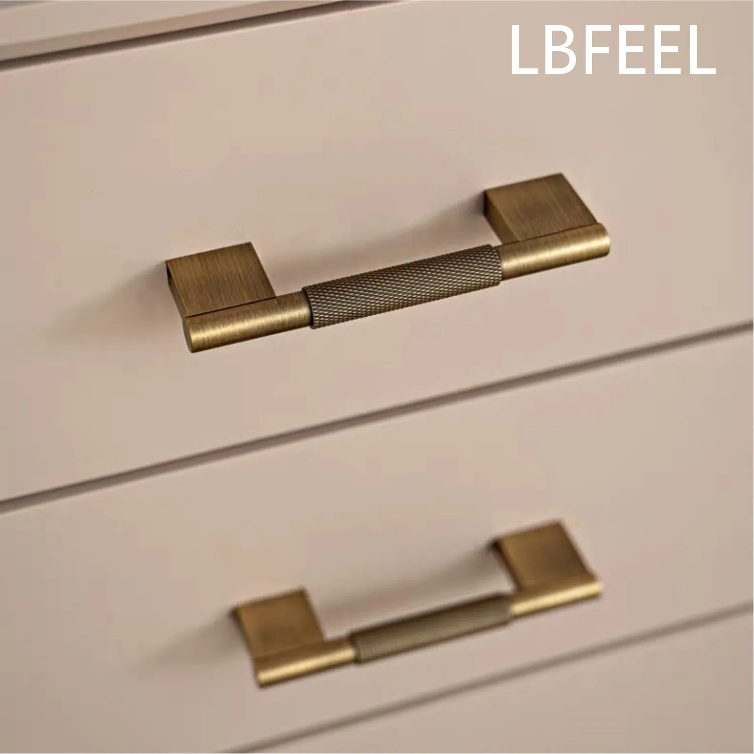 Antique Bronze Knurled Furniture Handles Unique Solid Brass Kitchen Cabinet Handles Knobs Retro Wardrobe Cupboard Pulls LBFEEL