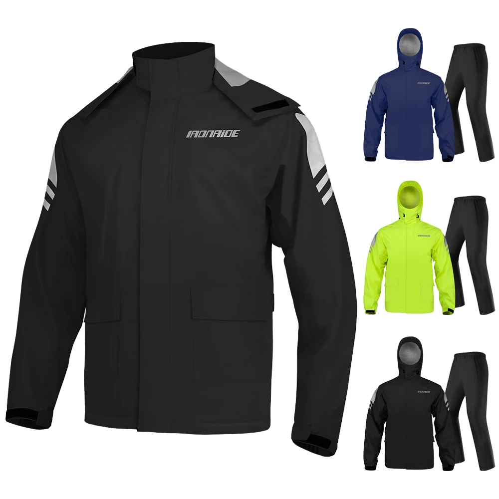 

Мужской мотоциклетный плащ, светоотражающий уличный плащ для верховой езды, легкая складная мотоциклетная водонепроницаемая куртка с разрезом M-3XL