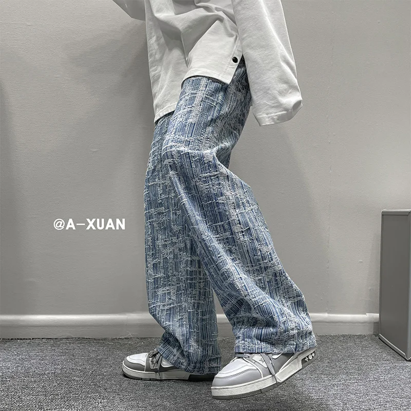 

Korean Fashion Trendyol Men Jeans Vintage Men's Jeans Man Pants Streetwear Jean Baggy Male Oversize Mens Denim Wide Men´s Boys