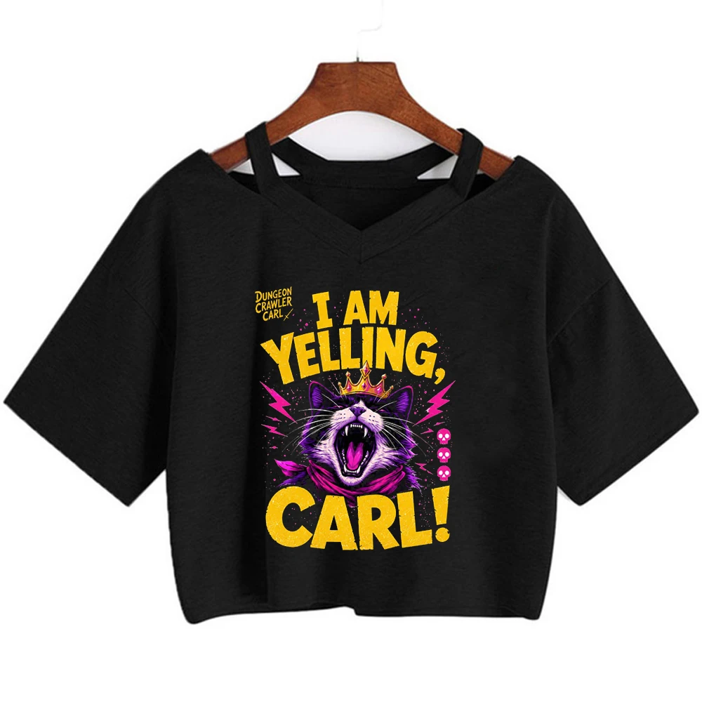 Dungeon Crawler Carl crop top female dollette clearance sales kawaii 2000s anime tshirt streetwear cutecore 2000s summer
