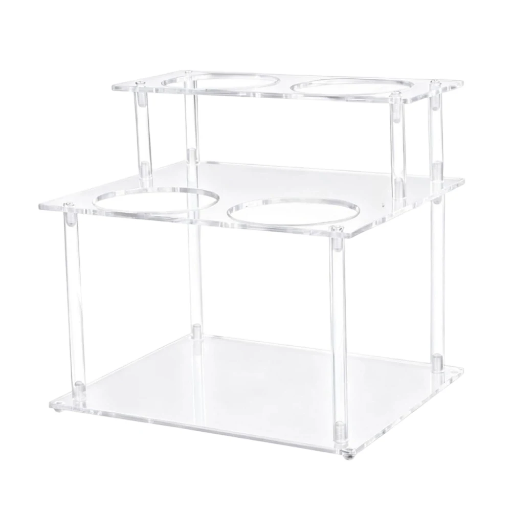 for acrylic Coffee Syrup Holder with Two Levels for 4 Bottles Provides Stable for platform for Daily Use in Homes or Workplaces