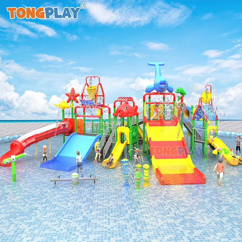 Water Playground Equipment Plastic Outdoor Playground Manufacturer Children Playground Water Park Slide for Sale