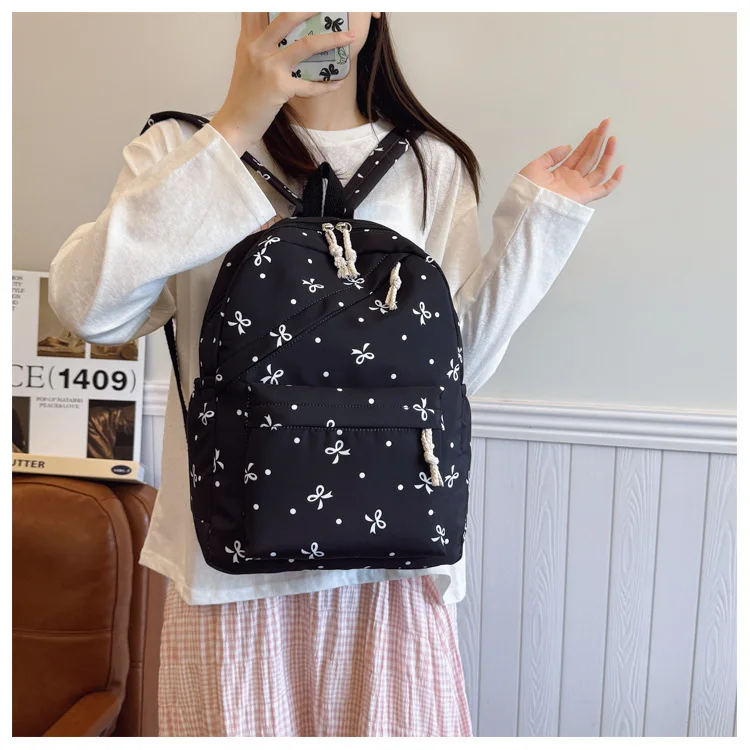 Back to School 3 Piece Floral Backpack Set Lightweight Casual Travel School Bag for Students Girls Women Butterfly Print view 3
