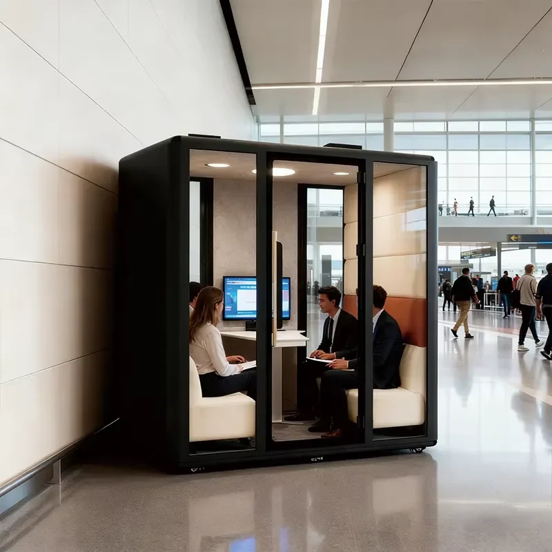 Comfortable Modular Soundproof Cabin New Space for Privacy Removable Silent Room Suitable for Offices and Homes with