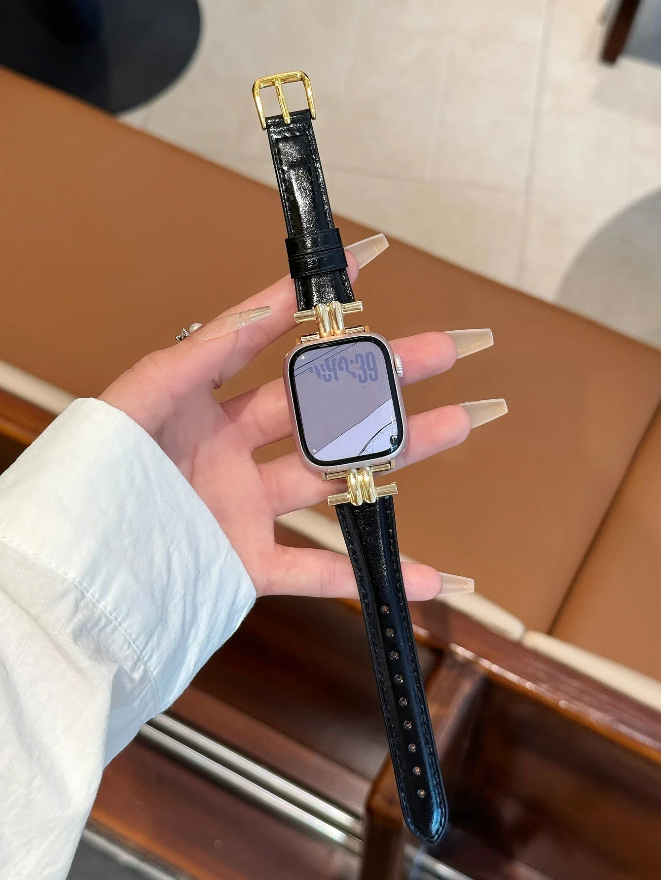 Nice Leather loop Correa For Apple Watch band Series 10/9/8/7/6/5/4/3/2/1 SE 38mm 40mm 41mm 42mm 44mm 45mm 46mm 49mm Strap