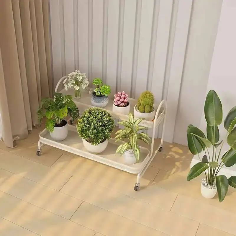 Aesthetics Flower Stand Fashion Simple Balcony Minimalist Living Plant Display Stand Light Luxury Plantenrek Home Furniture