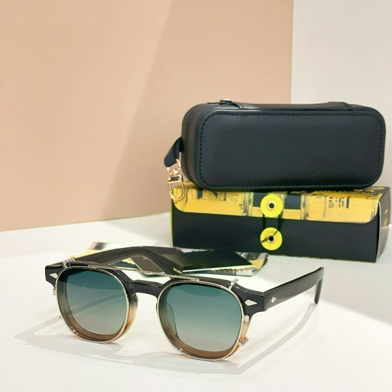

Clip-on sunglasses DOLT Acetate Sun Glasses For Men Women 2025 Brand Designer Fashion Eyewear Men Vintage Eyewear UV400