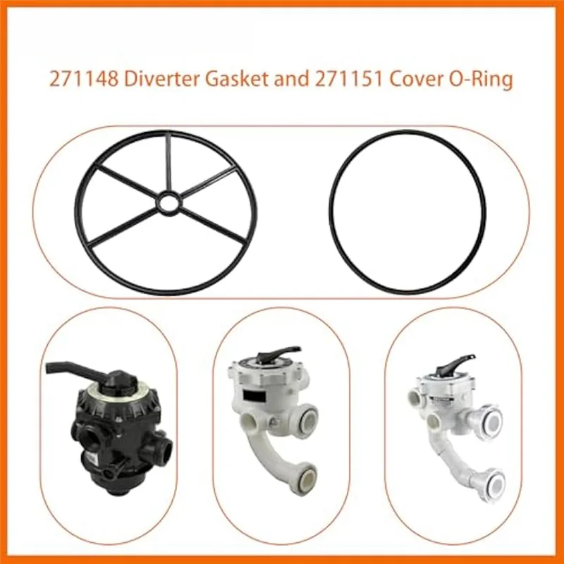 

ABZV-For Pentair Pacfab Side And Top Mount Pool& Spa Multiport Valve 2Inch Diverter Spider Gasket(271148) And O-Ring(271151) Kit
