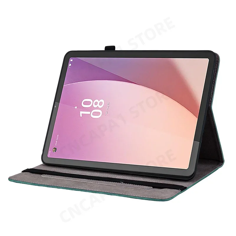 Flor em relevo Flip Book Cover, TPU Back Shell para Lenovo Tab M8, 4ª Geração Case para Lenovo TB301FU TB300FU TB300XU