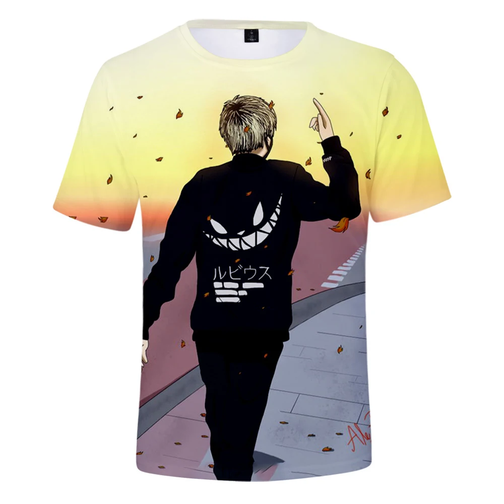 3D print Anime Rubius Z   Tshirt Summer Preppy Men/Women Clothes T-shirt Kawaii Streetwear style Tshirt Hip Hop Trebd Pullovers