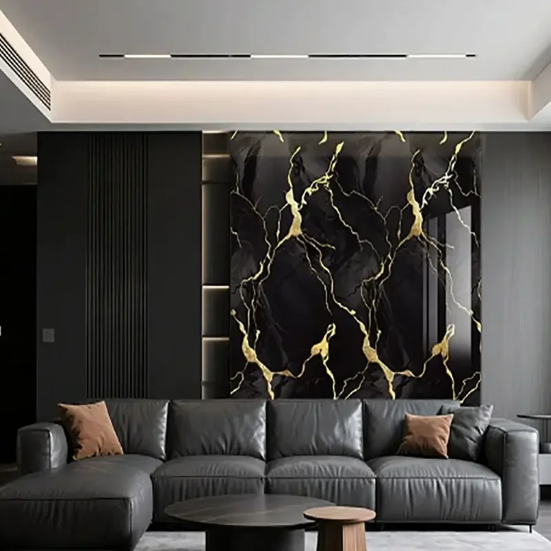 

Самоклеящиеся панели в европейском стиле, водонепроницаемые и моющиеся обои с мраморным рисунком для декора стен дома.