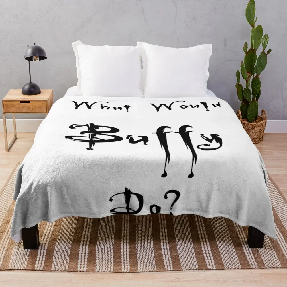 

What Would Buffy Do Throw Blanket Plaid Camping Luxury Throw Blankets